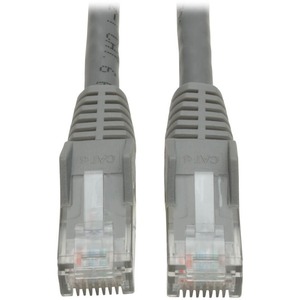 Tripp Lite Cat6 Gigabit Snagless Molded (UTP) Ethernet Cable (RJ45 M/M) PoE Gray 6 ft. (1.83 m)