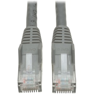 Tripp Lite Cat6 Gigabit Snagless Molded (UTP) Ethernet Cable (RJ45 M/M) PoE Gray 15 ft. (4.57 m)