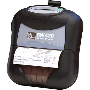 Zebra RW420 Mobile Direct Thermal Printer - Monochrome - Portable - Label Print - USB - Serial - Bluetooth