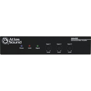 AtlasIED MA40G Amplifier - 40 W RMS - 3 Channel - Black