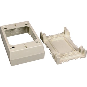 Wiremold 2347 One Gang Device Box - Non-Metallic - Ivory - TAA Compliant