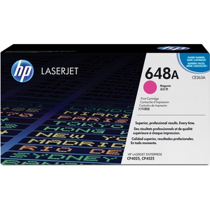 HP 648A (CE263AG) Original Laser Toner Cartridge - Single Pack - Magenta - 1 Each