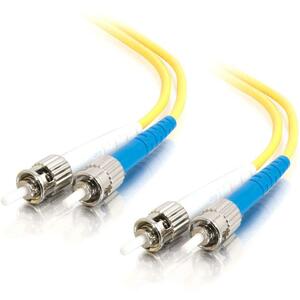 C2G-1m ST-ST 9/125 OS1 Duplex Singlemode Fiber Optic Cable (TAA Compliant) - Yellow
