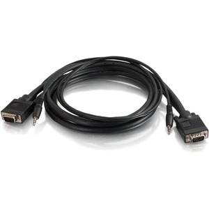 C2G 100ft HD15 UXGA + 3.5mm Stereo Audio M/M Monitor Cable