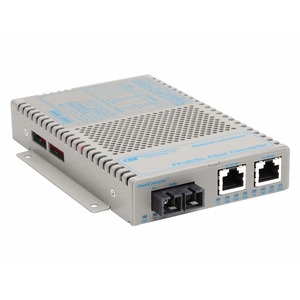 OmniConverter SL 10/100 PoE Ethernet Fiber Media Converter Switch RJ45 SC Multimode 5km Wide Temp