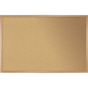 Traditional Natural Corkboard (Aluminum/Wood) - Frame: Wood, Size: 4' x 10'