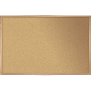 Traditional Natural Corkboard (Aluminum/Wood) - Frame: Wood, Size: 4' x 12'
