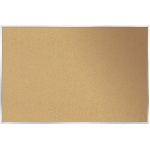 Traditional Natural Corkboard (Aluminum/Wood) - Frame: Aluminum, Size: 3' x 5'