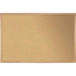 Traditional Natural Corkboard (Aluminum/Wood) - Frame: Wood, Size: 4' x 5'