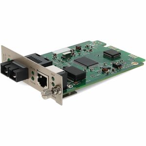 AddOn 10/100/1000Base-TX(RJ-45) to 1000Base-LX(SC) SMF 1310nm 20km Media Converter Card for our rack or Standalone Systems