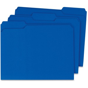 File Folders, 11pt, 1/3 Cut, Letter, 100/BX, Blue