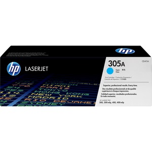 HP 305A (CE411A) Original Standard Yield Laser Toner Cartridge - Single Pack - Cyan - 1 Each