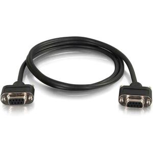C2G 6ft CMG-Rated DB9 Low Profile Null Modem F-F