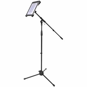 PylePro Multimedia Microphone Stand With Adapter for iPad 2 (Adjustable for Compatibility w/iPad 1)