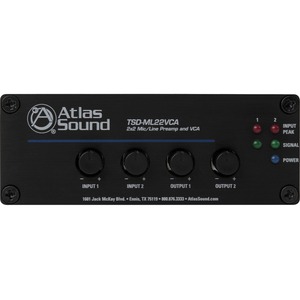 AtlasIED TSD-ML22VCA Preamplifier - Black