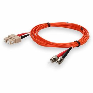 AddOn 5m SC (Male) to ST (Male) Orange OM1 Duplex Fiber OFNR (Riser-Rated) Patch Cable