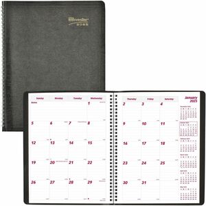 Redcb1262blk Brownline Soft Cover 14 Month Monthly Planner Red Cb1262blk