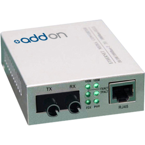 AddOn 10/100Base-TX(RJ-45) to 100Base-LX(ST) SMF 1310nm 40km Media Converter