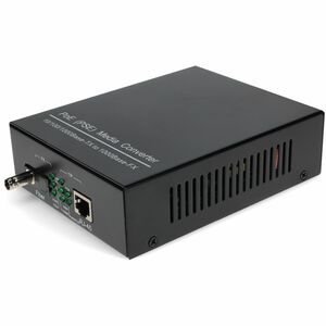 AddOn 10/100/1000Base-TX(RJ-45) to 1000Base-BXD(ST) BiDi SMF 1550nm/1310nm 20km POE Media Converter