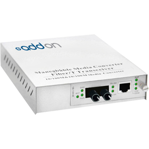 AddOn 10/100Base-TX(RJ-45) to 100Base-FX(ST) MMF 1310nm 2km Managed Media Converter