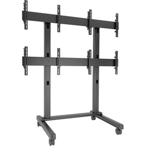 Chief Fusion Large 2x2 Freestanding Video Wall Mobile TV Cart for Displays 42-50" - Black