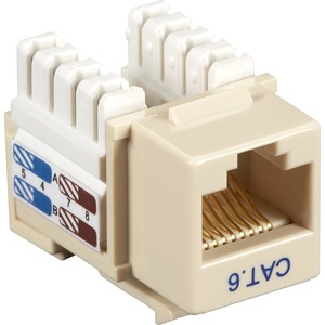 Black Box CAT6 Value Line Keystone Jack, Ivory, 25-Pack