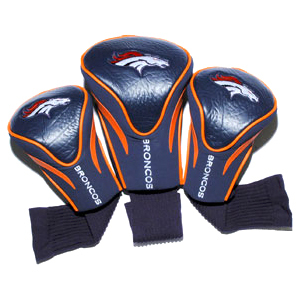 Team Golf Broncos 3 Pk Contour Sock Headcovers