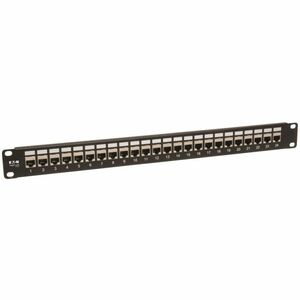 Tripp Lite 24-Port Shielded Cat6 Patch Panel Feed Through Rackmount RJ45 1URM TAA