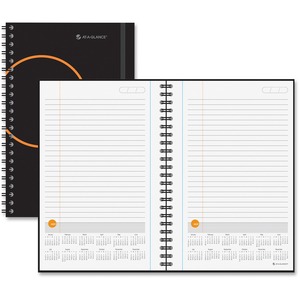 Planning Notebook w/Ref Cal, 12Mths Jan-Dec, 6x9 , BK