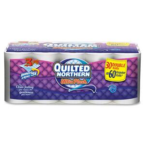 Quilted Northern Ultra Plush, 176Sht/RL, 3-Ply, 30/PK, White