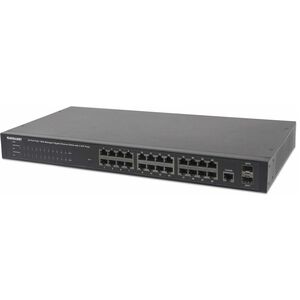 Intellinet Network Solutions 24-Port Gigabit PoE+ Web-Managed Switch with 2 SFP Ports, 240 Watt Power Budget, Rackmount