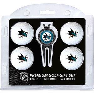 Team Golf San Jose Sharks 4 Ball - Divot Tool Gift Set