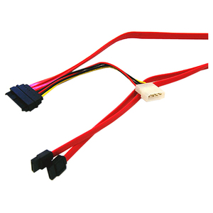 Bytecc Serial Attached SCSI (SAS) 29pin to 2x7pin Sata and Power Cord Cable