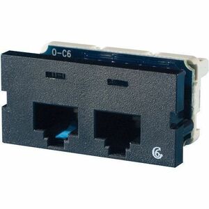 Ortronics Series Ii, Two-port Clarity 6,t568a/b, 180 Degree, Black