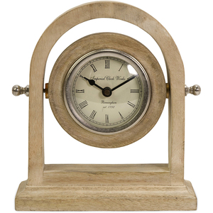Imax Mason Natural Wash Wood Desk Clock