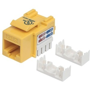 Intellinet Network Solutions Cat6 Keystone Jack, UTP, Punch-Down, Yellow