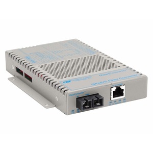 OmniConverter 10/100/1000 PoE Gigabit Ethernet Fiber Media Converter Switch RJ45 SC Multimode 550m Wide Temp