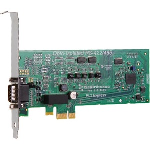 Brainboxes 1 x RS422/485 PCI Express Serial Port Card With Opto Isolation