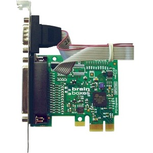 Brainboxes 1 Port RS232 PCI Express Serial Card with LPT Parallel Printer Port