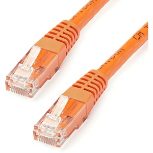 StarTech.com 15ft CAT6 Ethernet Cable - Orange Molded Gigabit - 100W PoE UTP 650MHz - Category 6 Patch Cord UL Certified Wiring/TIA