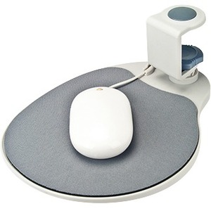 UNDER DESK SWIVEL ERGONOMIC MOUSE PLATFORM WHITE