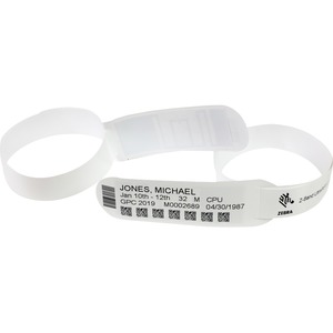 Zebra Z-Band UltraSoft Wristband Cartridge Kit (White)