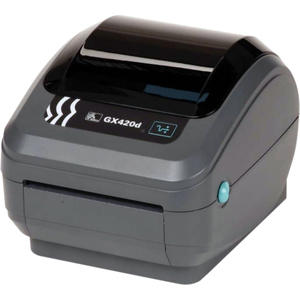 Zebra GX420d Desktop Direct Thermal Printer - Monochrome - Label Print - USB - Serial - With Cutter