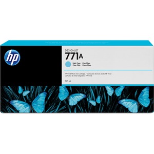 HP 771A (B6Y20A) Original Inkjet Ink Cartridge - Single Pack - Light Cyan - 1 Each