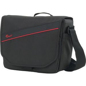 Lowepro Event Messenger 150 Carrying Case (Messenger) Camera, Camera Equipment, Notebook, Tablet, Accessories, Lens, Flashlight - Black, Red