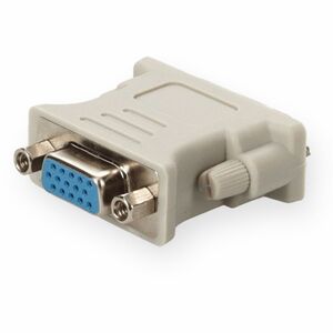 DVI-I (29 pin) Male to VGA Female White Adapter For Resolution Up to 1920x1200 (WUXGA)