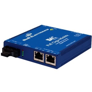 B+B SmartWorx PoE Switching Media Converter 10/100/1000 Mbps