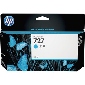 HP 727 (B3P19A) Original Standard Yield Inkjet Ink Cartridge - Single Pack - Cyan - 1 Each