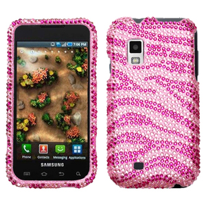 BasAcc Case for Samsung i500 Fascinate i500 - Zebra Skin Pink/Hot Pink Diamante