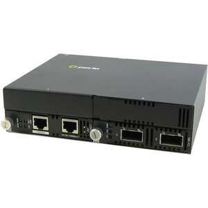 Perle 10 Gigabit Ethernet IP-Managed Stand-Alone Media Converter with Dual XFP Slots